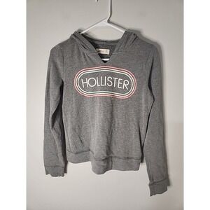 Hollister Pull Over‎ Hoodie Women Size XS Gray